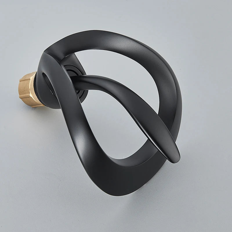 Solid Brass Waterfall Basin Faucet Single Handle Hot Cold Water Mixer Tap For Bathroom Sink