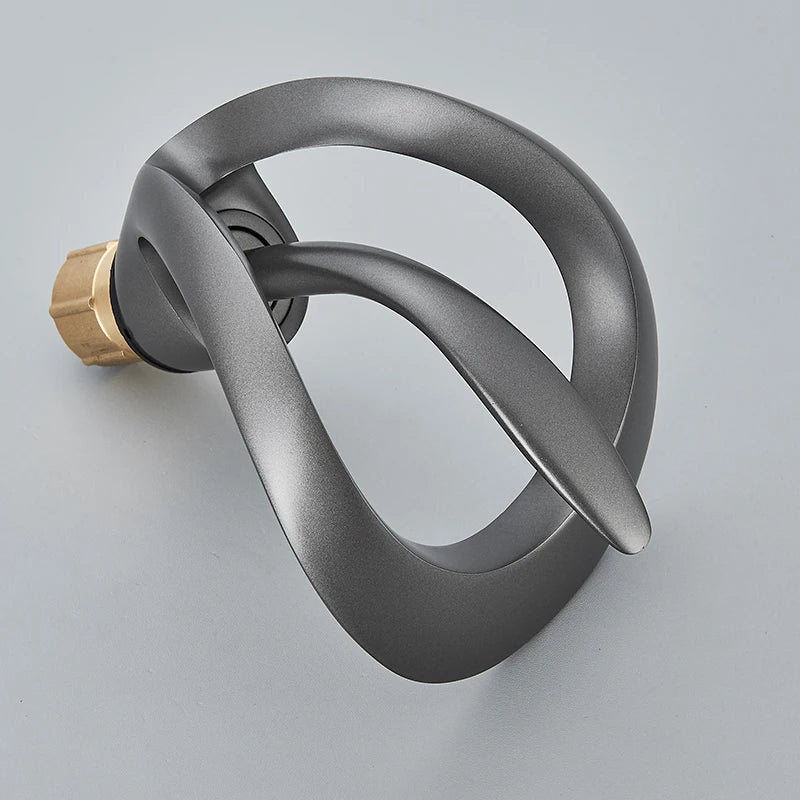 Solid Brass Waterfall Basin Faucet Single Handle Hot Cold Water Mixer Tap For Bathroom Sink