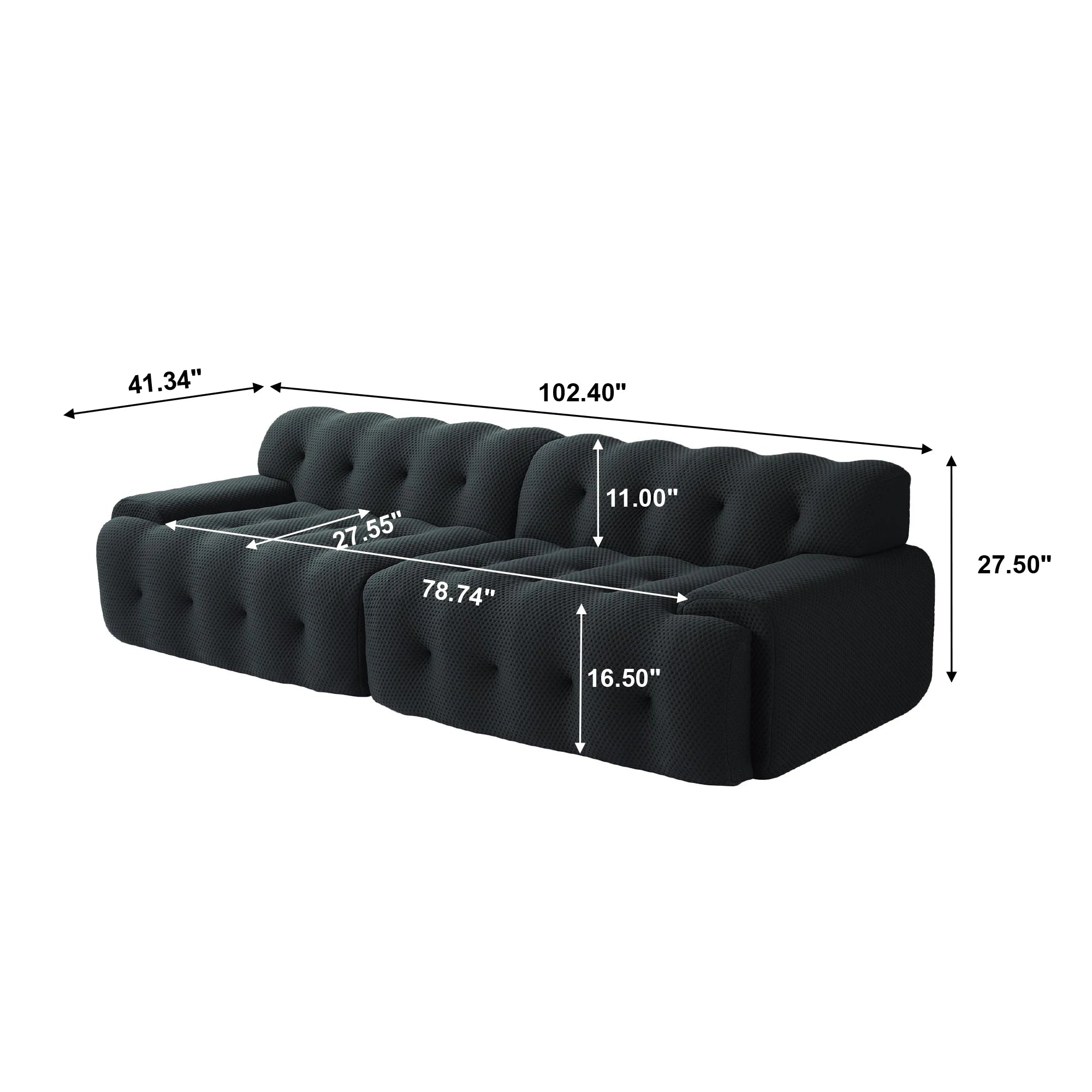 Cloud 102.4inch Oversized Modular Sectional Sofa