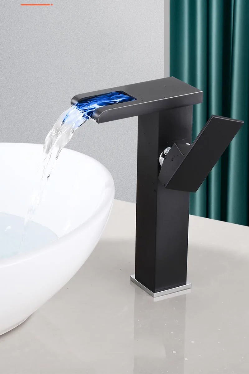 Hydropower Luminous LED Waterfall Faucet