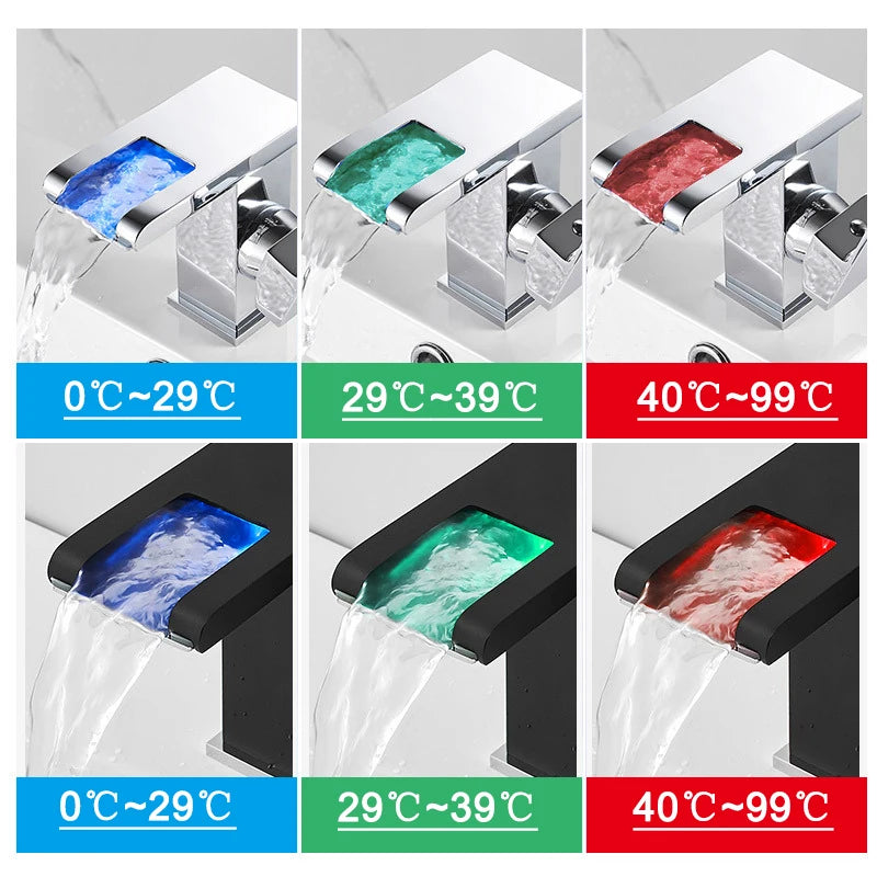 Hydropower Luminous LED Waterfall Faucet
