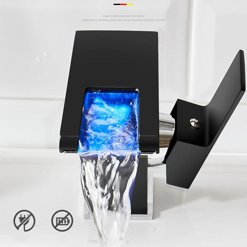 Hydropower Luminous LED Waterfall Faucet