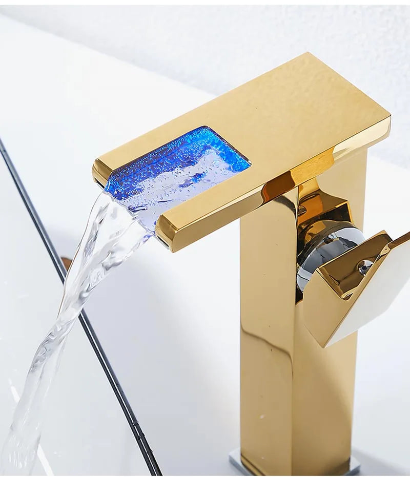 Hydropower Luminous LED Waterfall Faucet