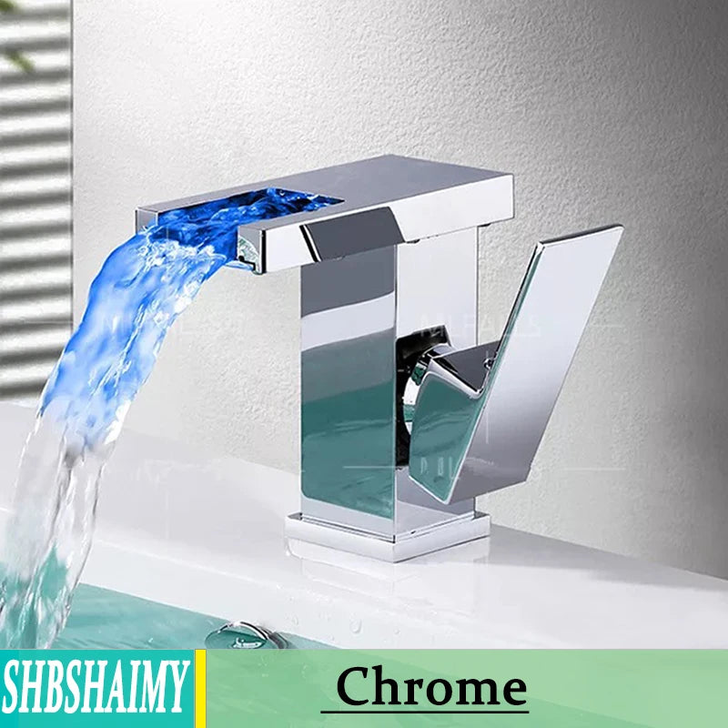 Hydropower Luminous LED Waterfall Faucet