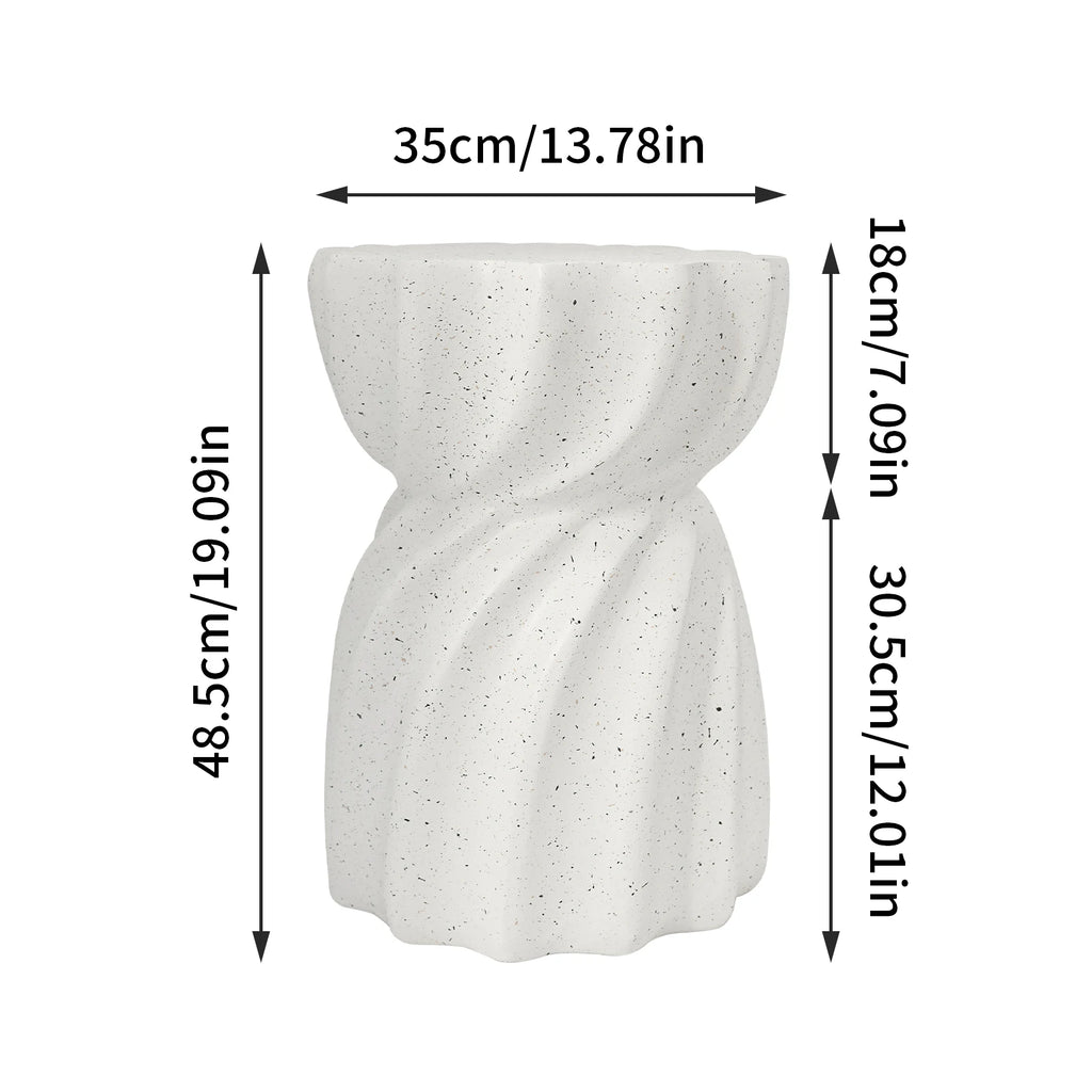 Contemporary Lightweight Concrete Accent Side Table