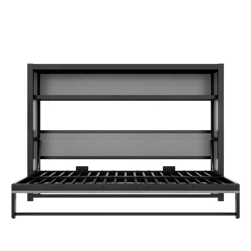 Twin Murphy Bed with Shelves