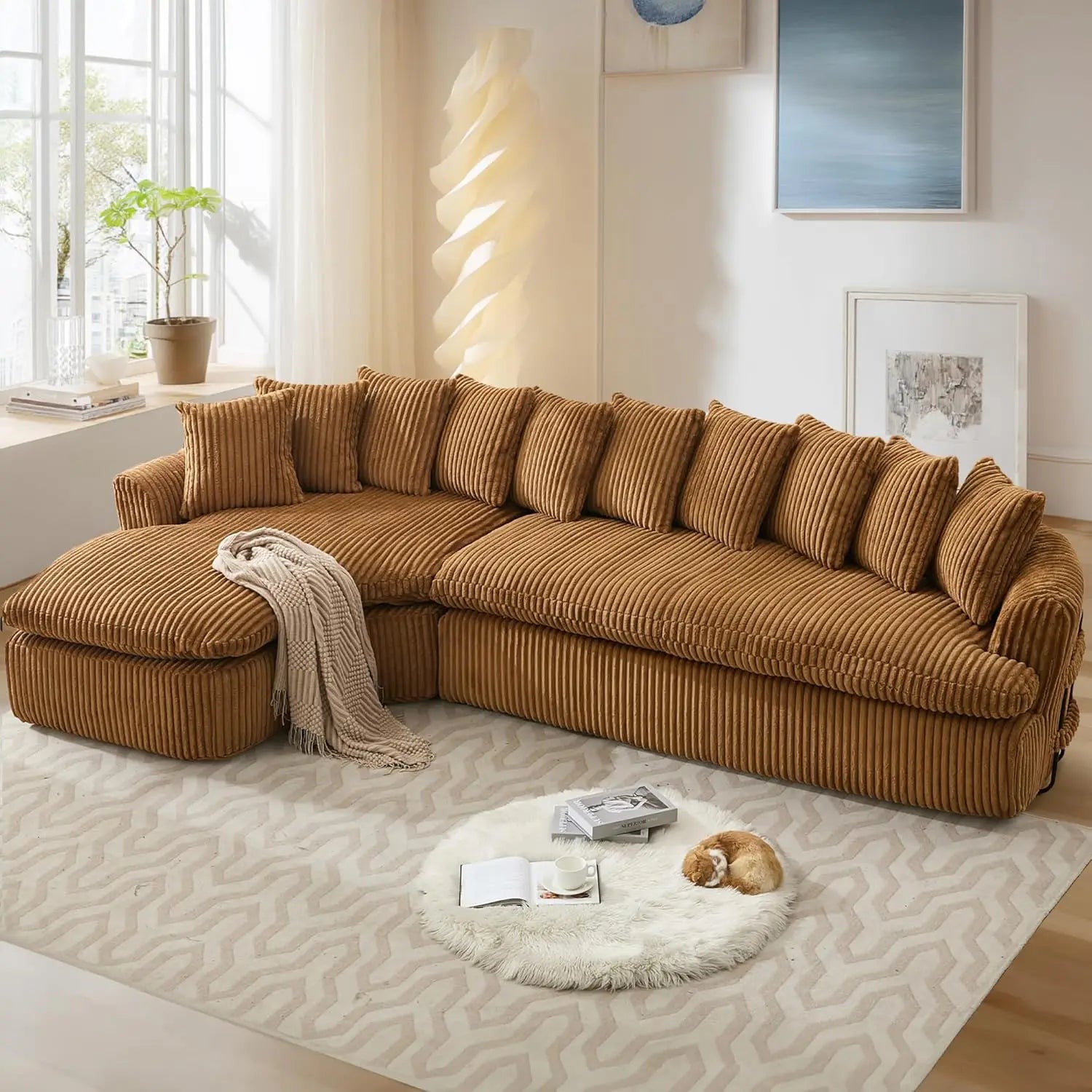 127'' Cloud Corduroy Couch