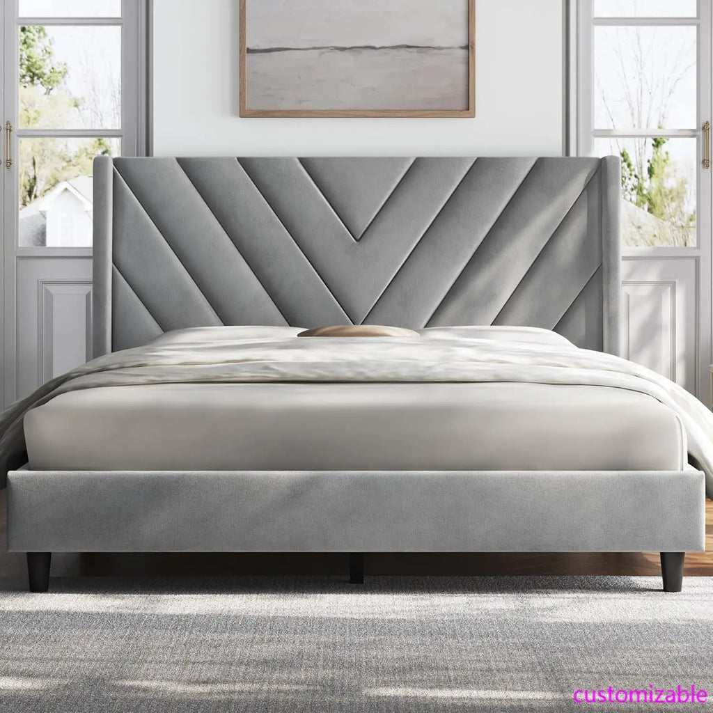 Queen Bed Frame Upholstered Platform Bed