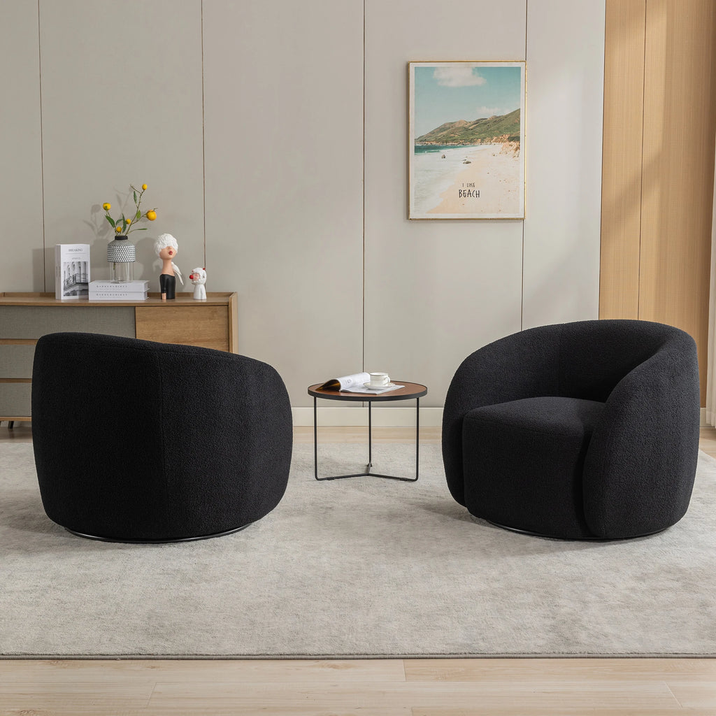 Velvet 360 Degree Swivel Accent Armchair Set of 2