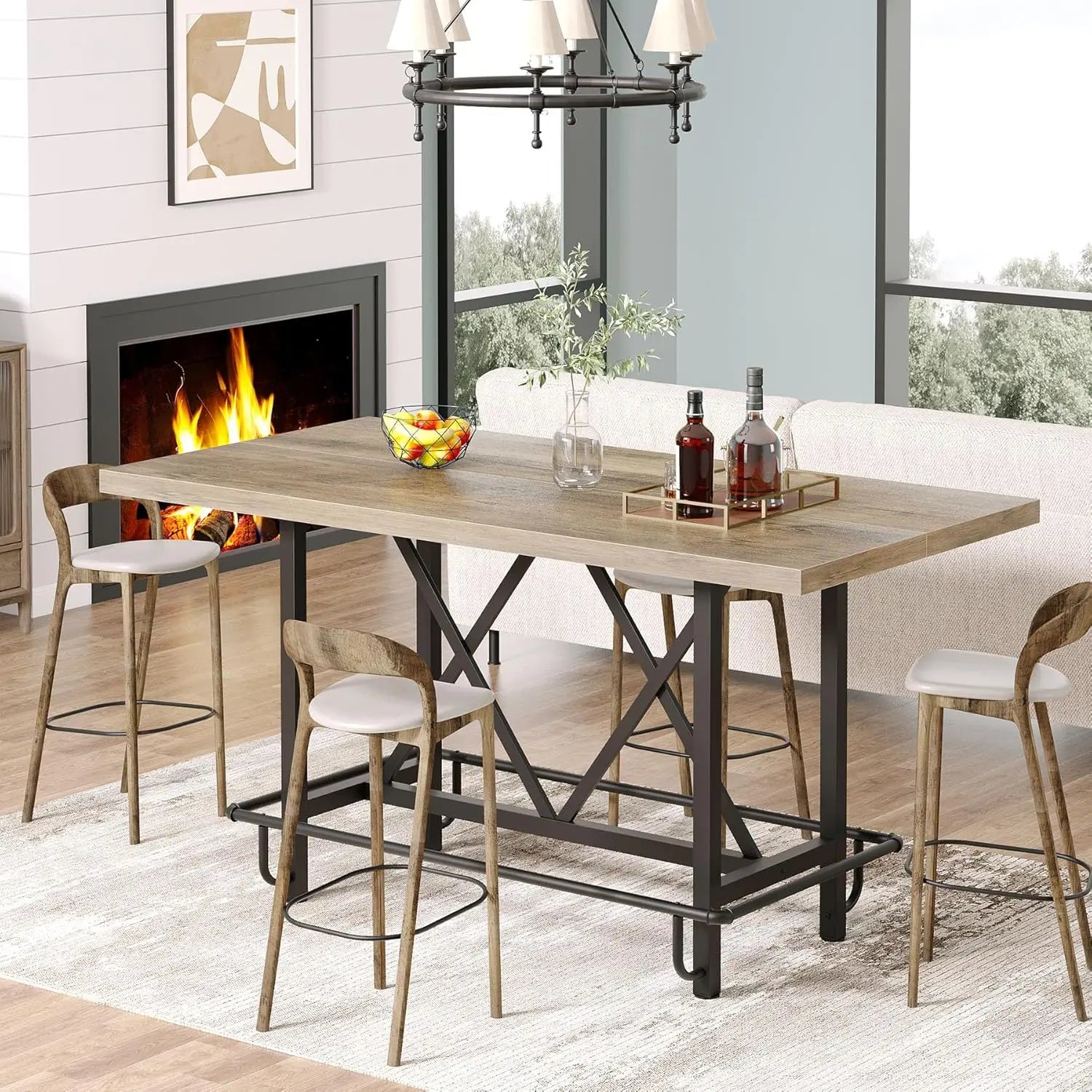 6 - Person Wood Dining Table