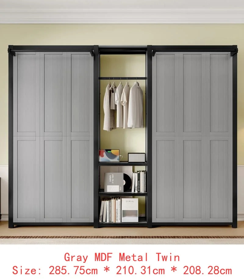 Twin Murphy Bed with Shelves