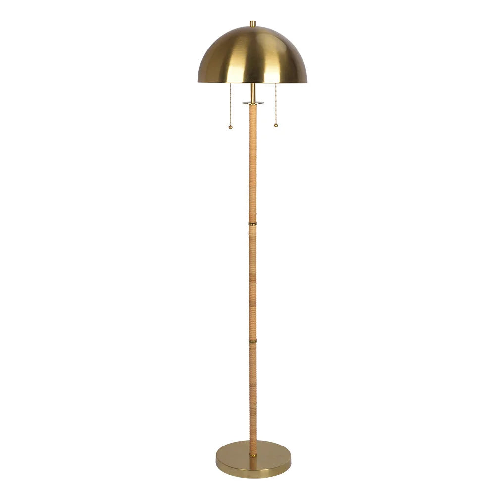 Light Gold Brass Floor Lamp