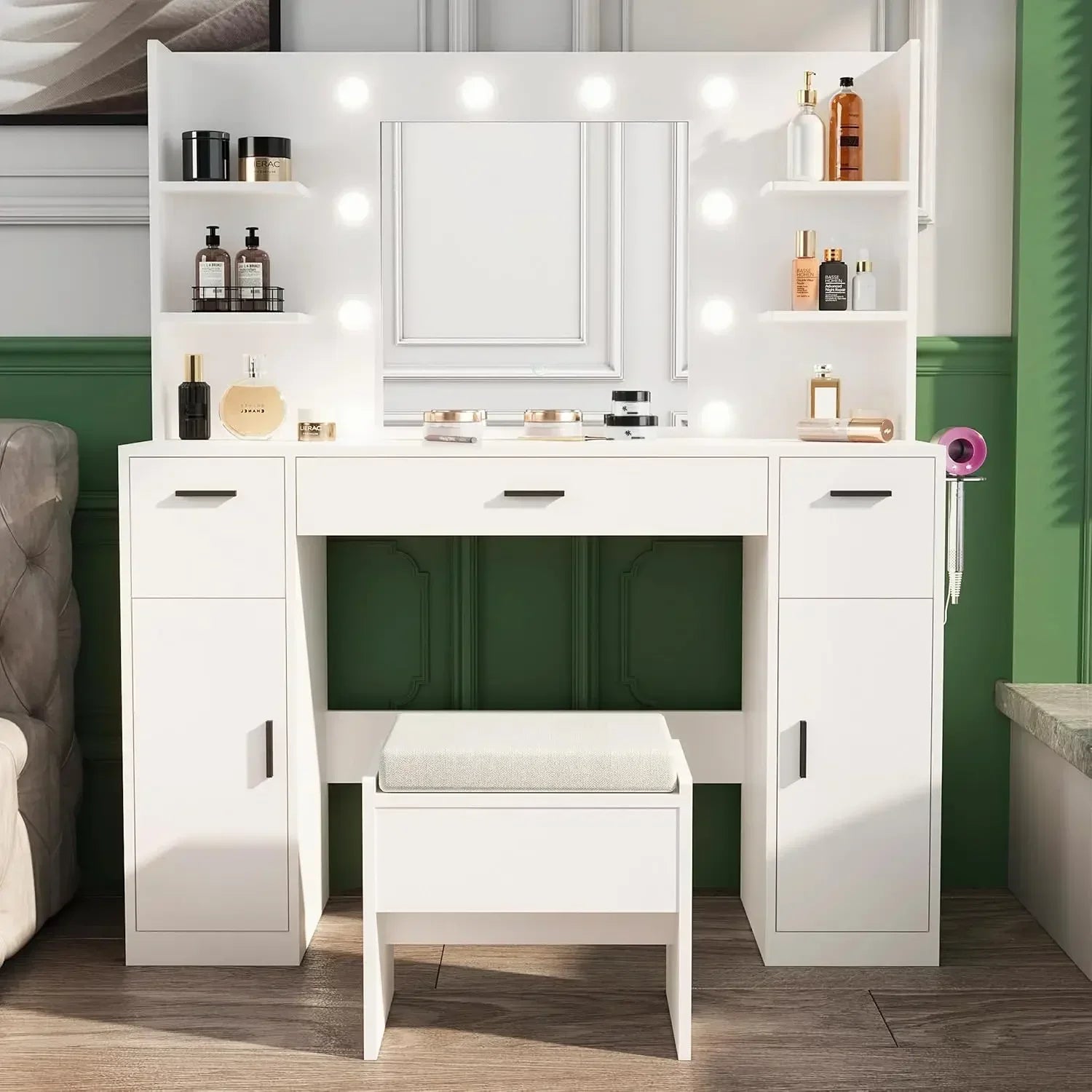 Make up Vanity Desk with Mirror and Lights