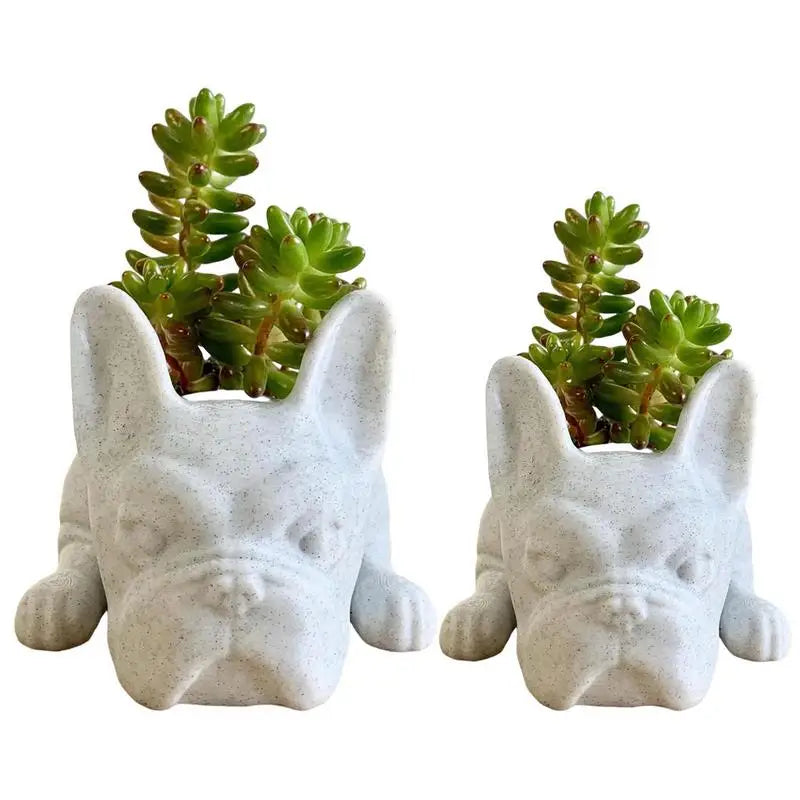Mini French Bulldog Plant Planter