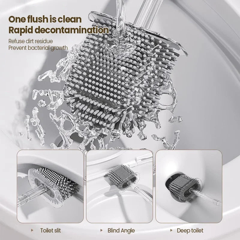 Wall Mounted Toilet Brush With Glacier Pattern