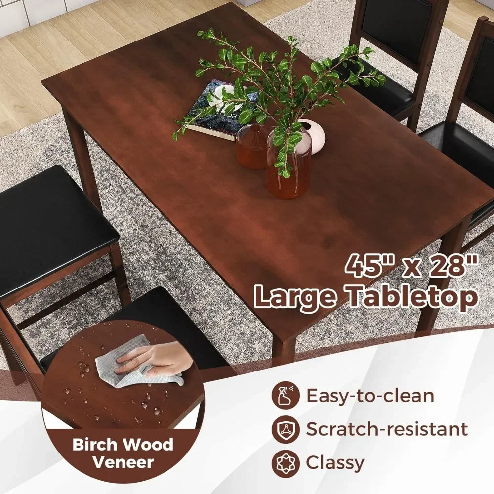 5-Piece Dining Table Set for 4