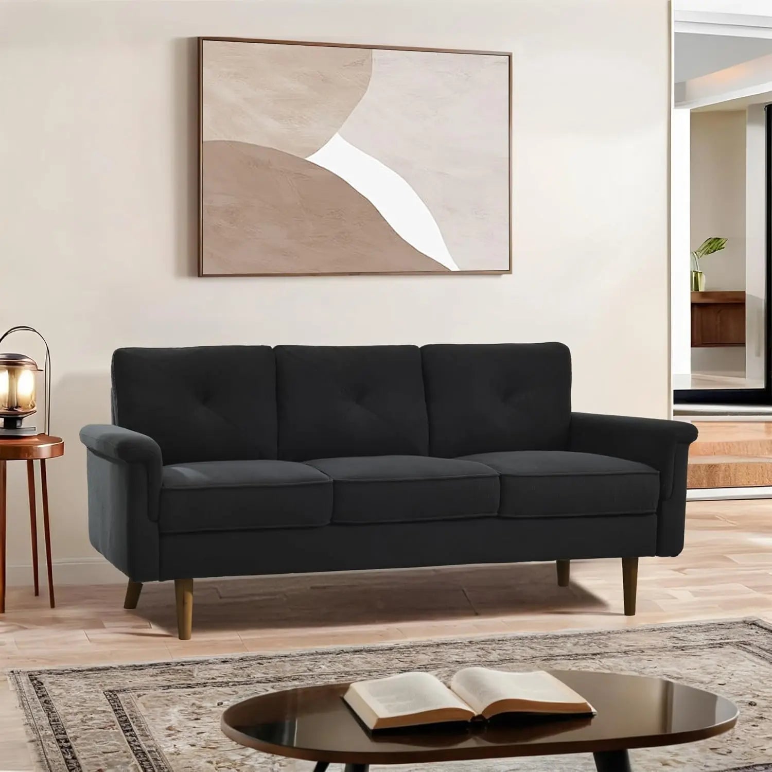 3-Seater with Deep Seat & Suede Leather