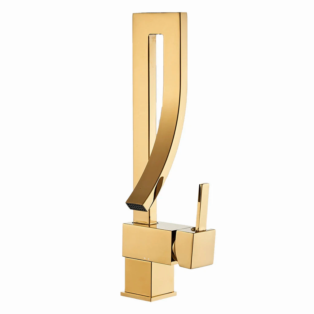 Brass Single Handle Waterfall Basin Faucet