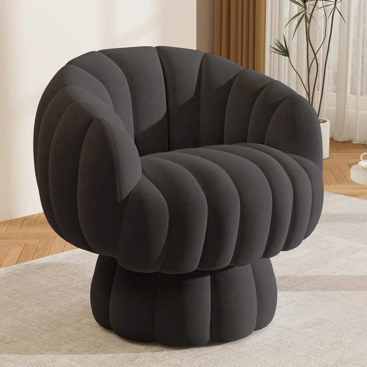 360 Degree Barrel Swivel Accent Sofa Chair