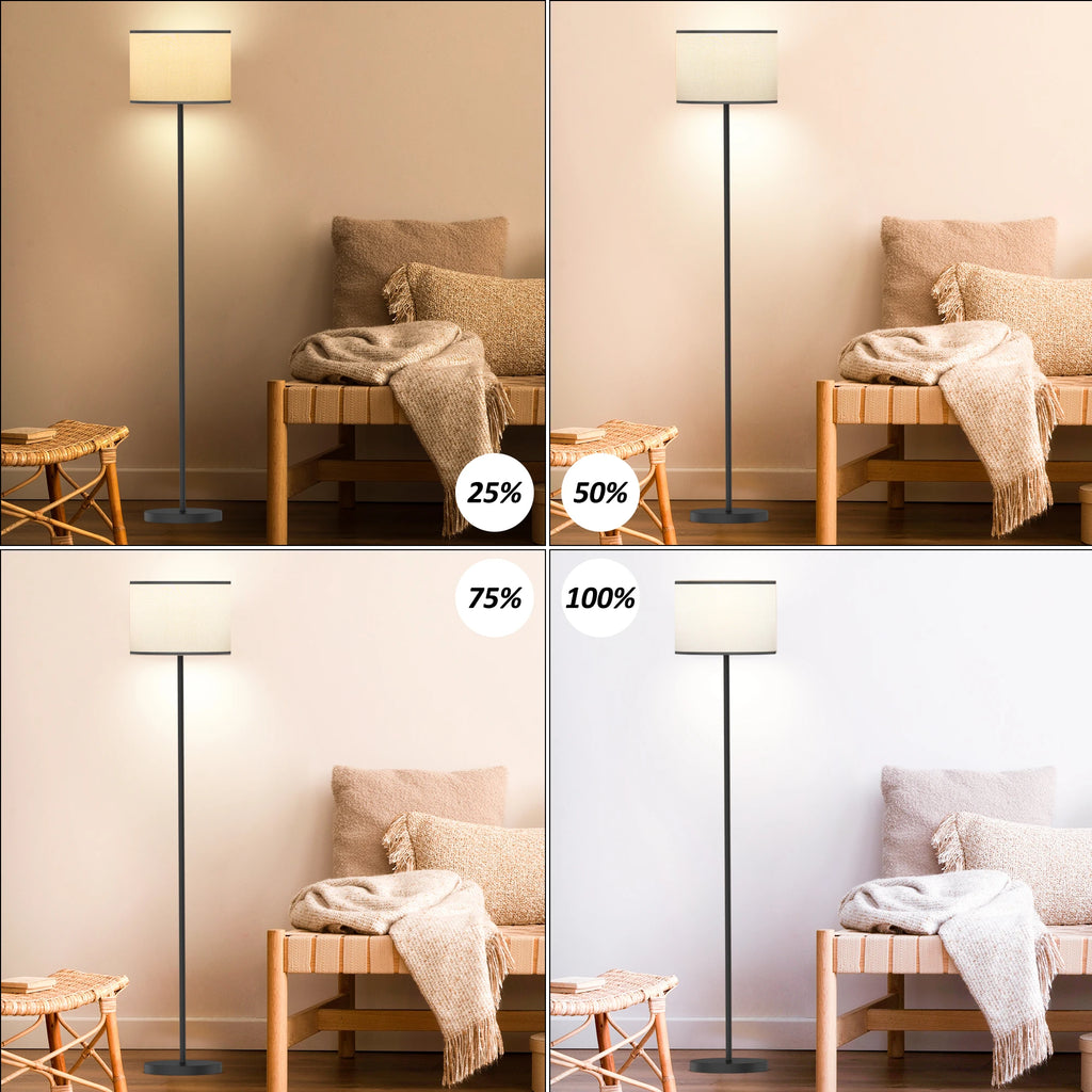 Traditional Floor Lamp with Remote Control (Bulb Included)