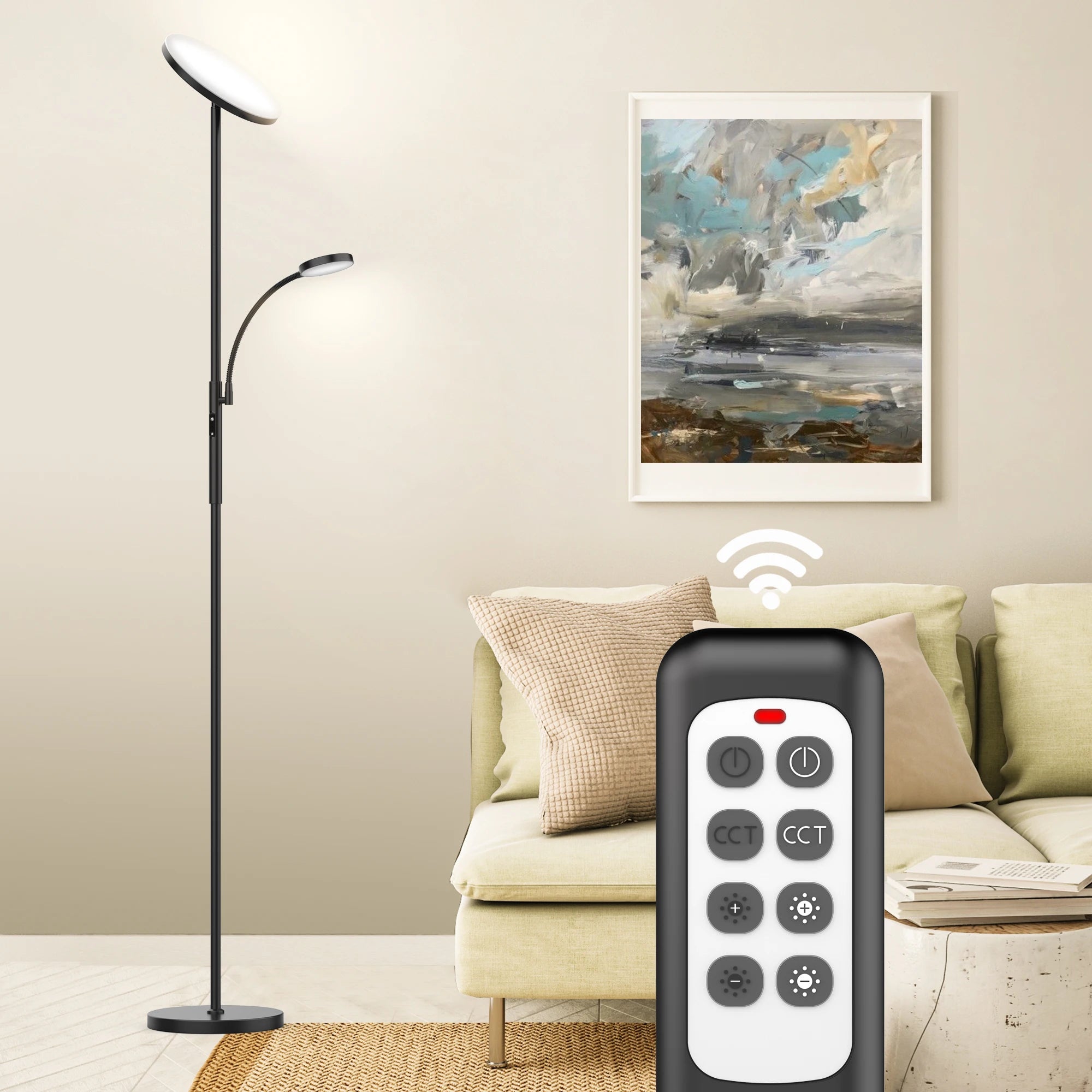 LED Floor Lamp with Remote Control