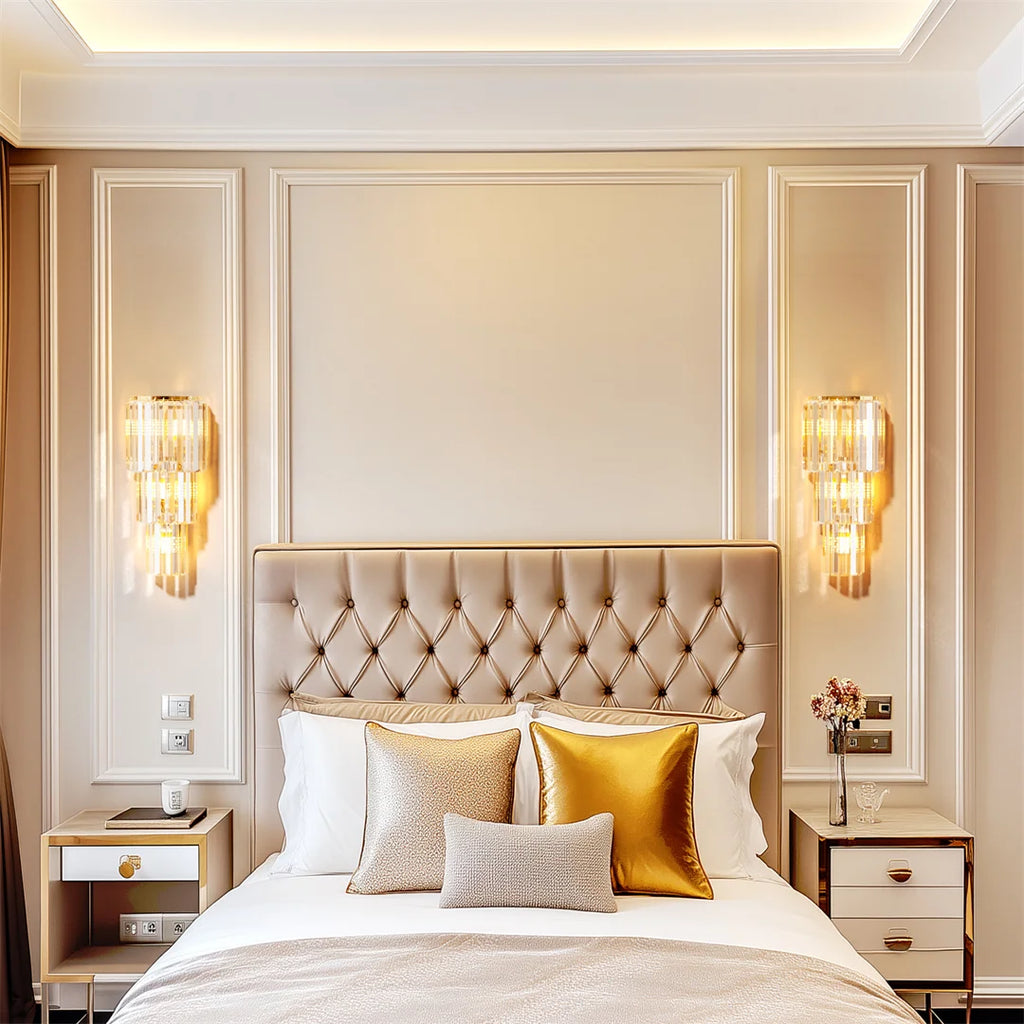 Modern Crystal 3-Layer Wall Lamp