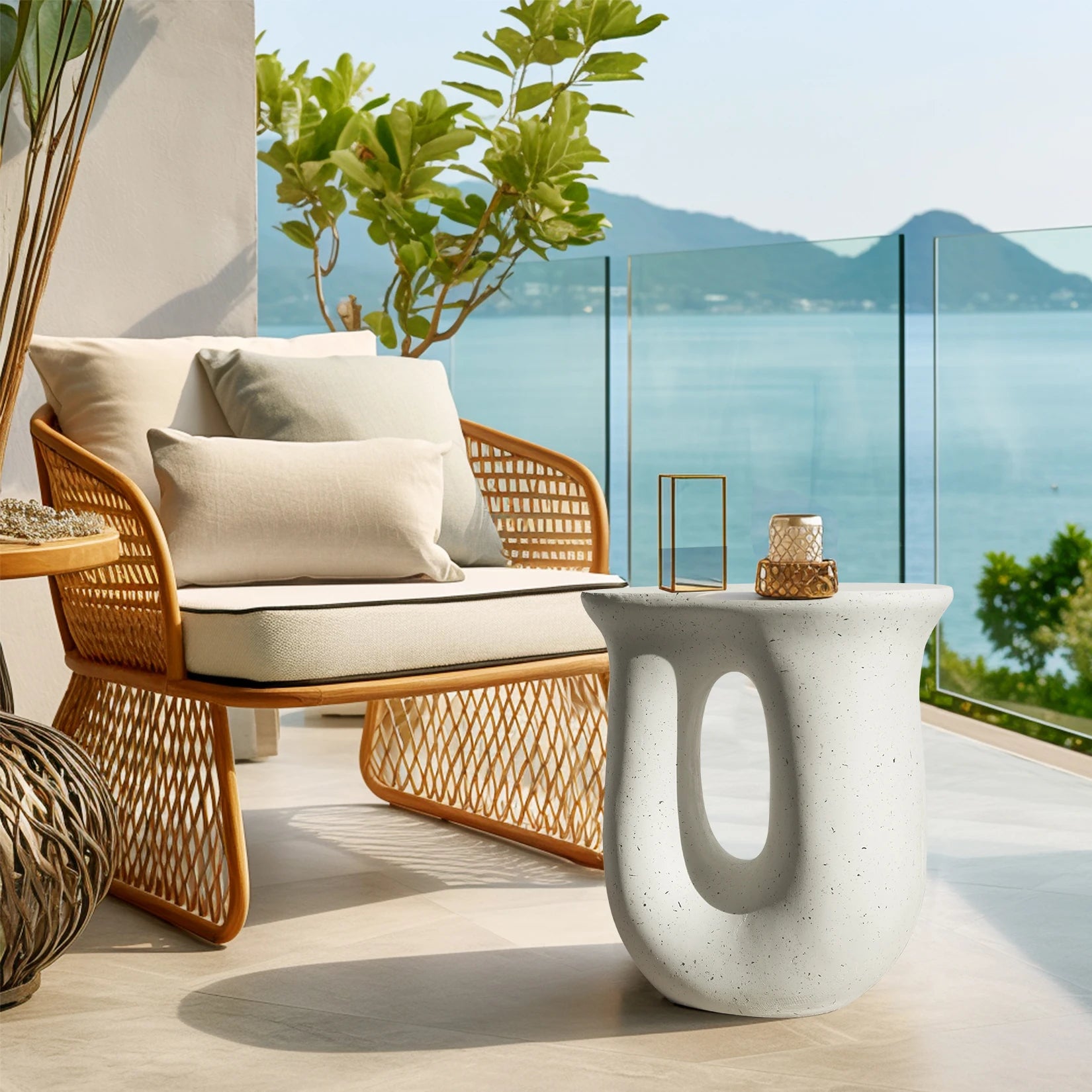 Pedestal Table Stand Plant Stand 17.7"