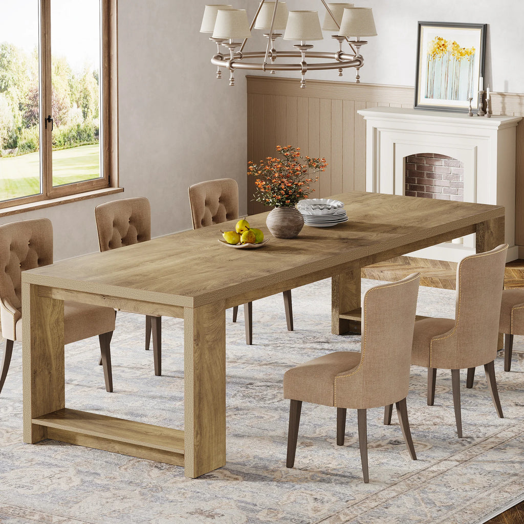 Narrow Long Dining Table for 6-8 People
