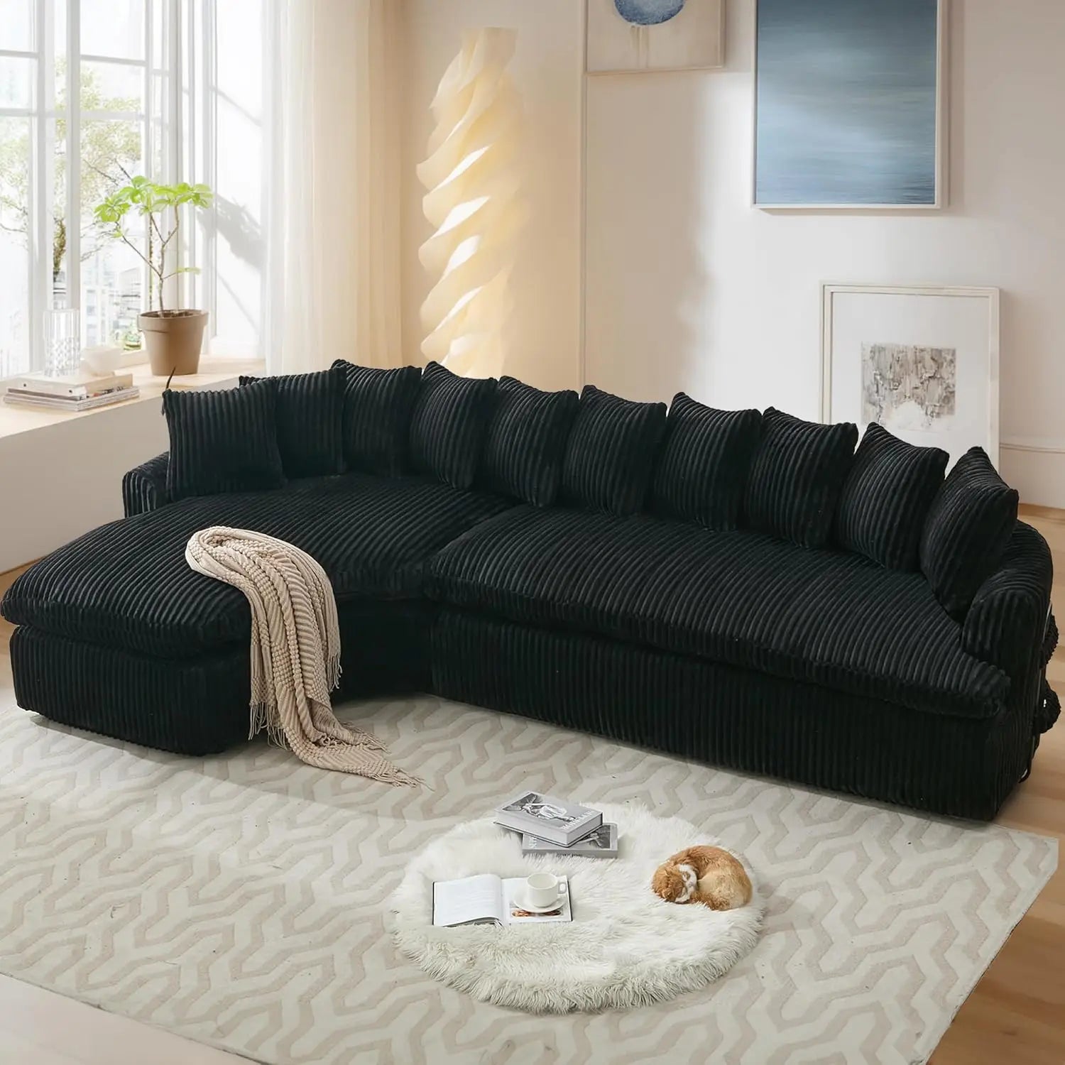 127'' Cloud Corduroy Couch