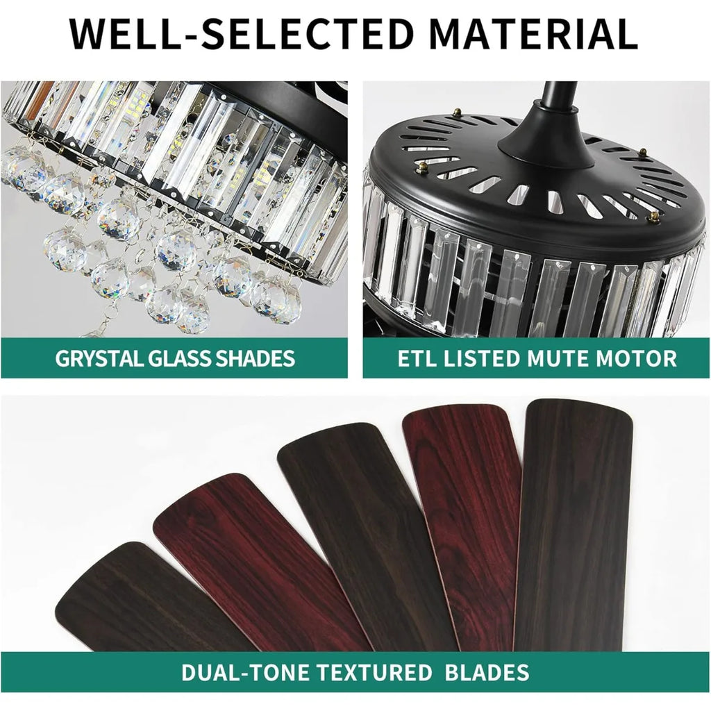 Ceiling Fan 52 Inch, Remote Control with Dual-Sided Blades