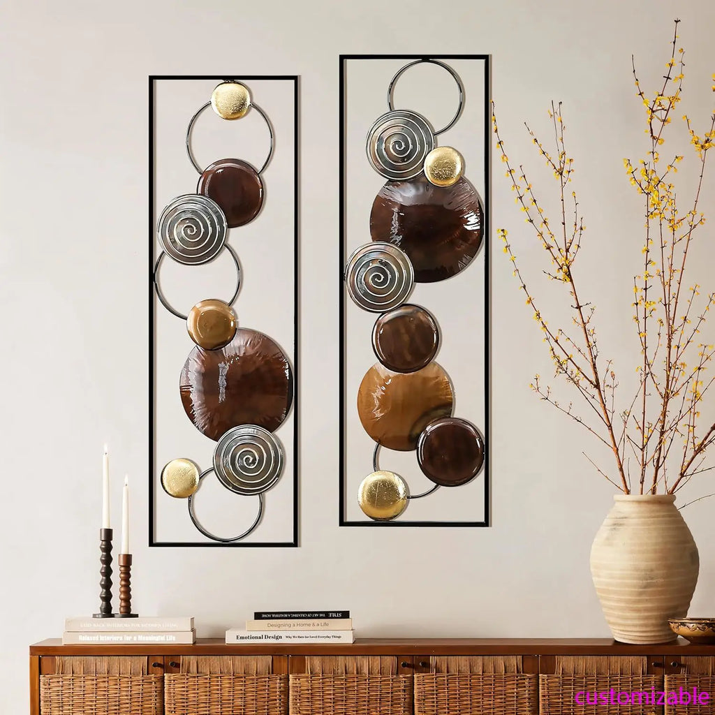 Minimalist Sculptures Metal Wall Art (2 Pieces)