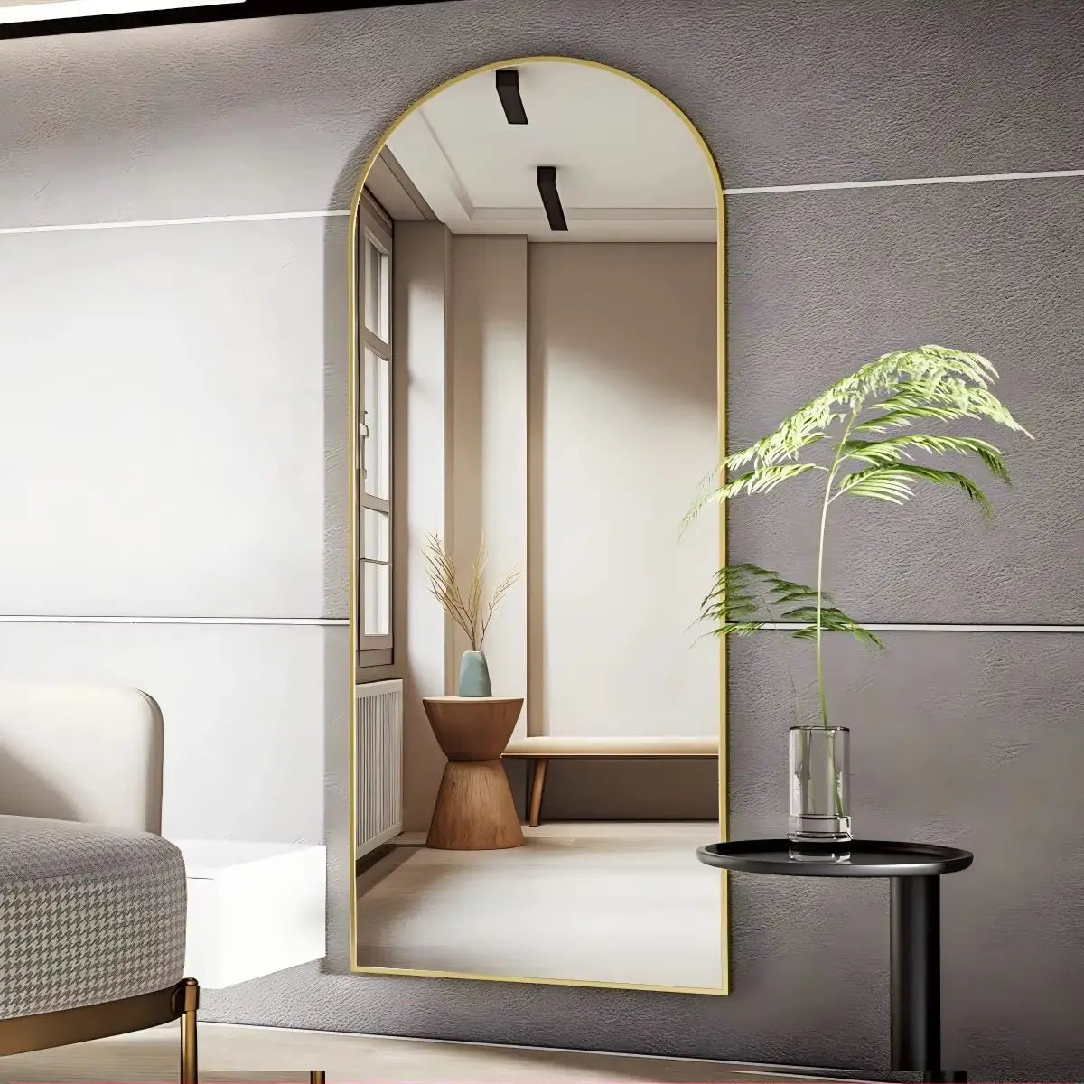 Arched Full Length Body Standing Floor Mirror