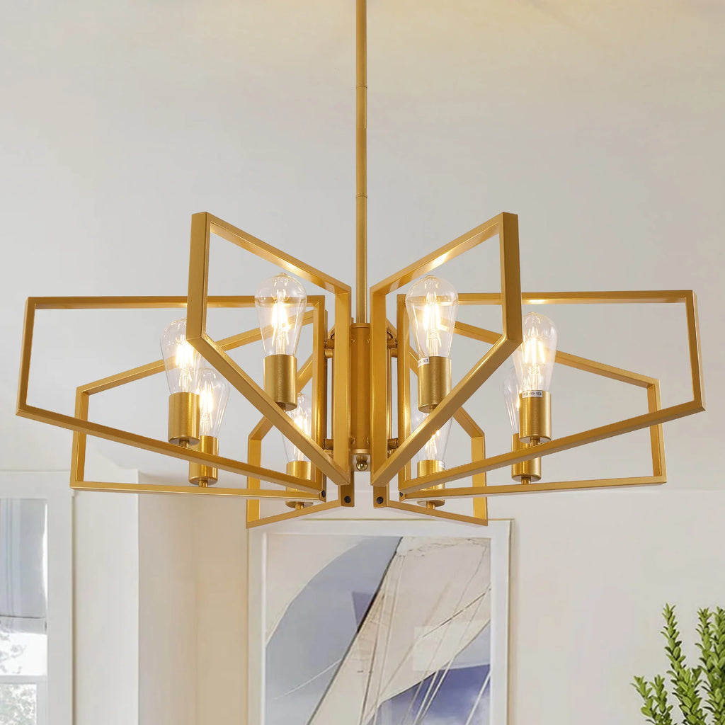 8-Light Geometric Chandelier
