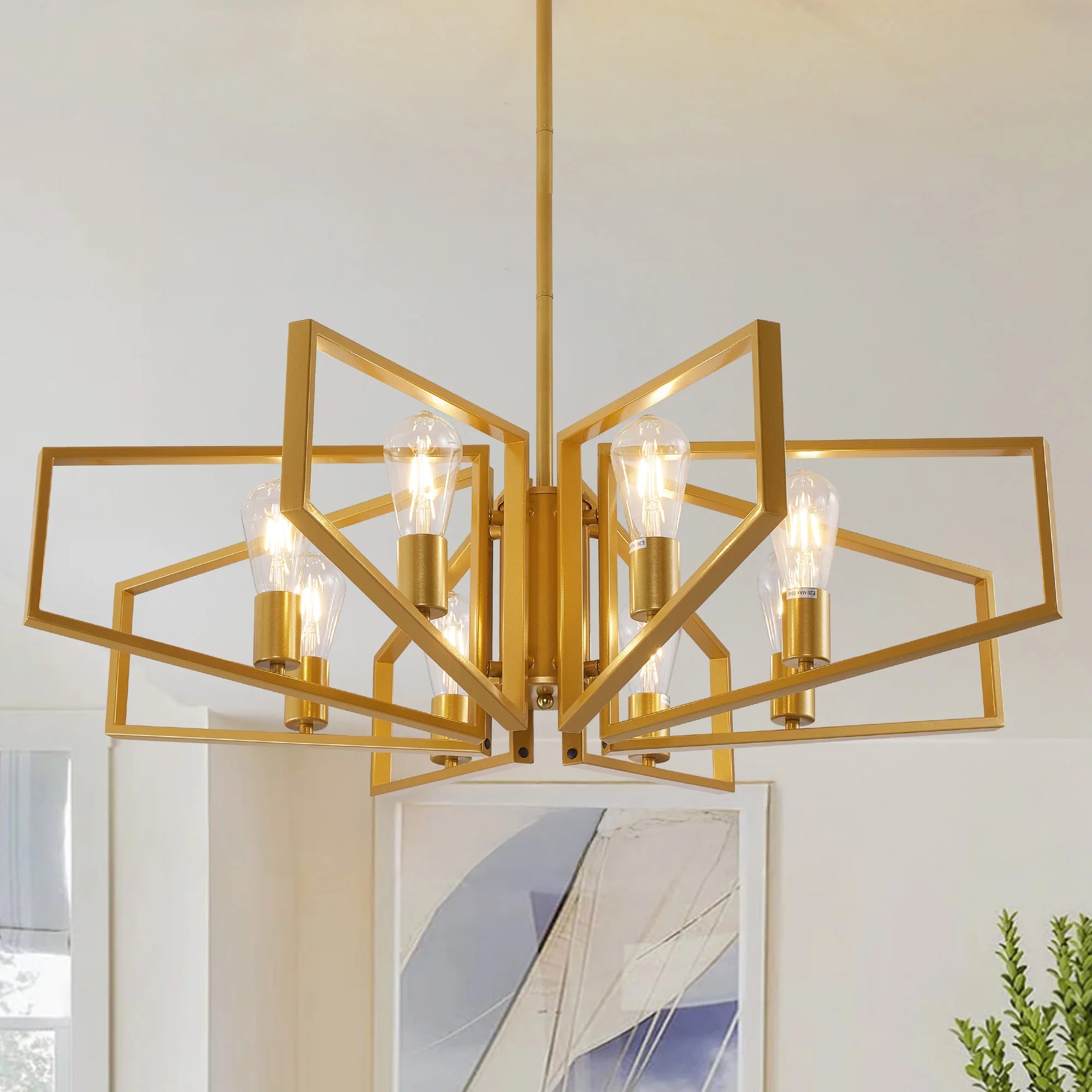 8-Light Geometric Chandelier