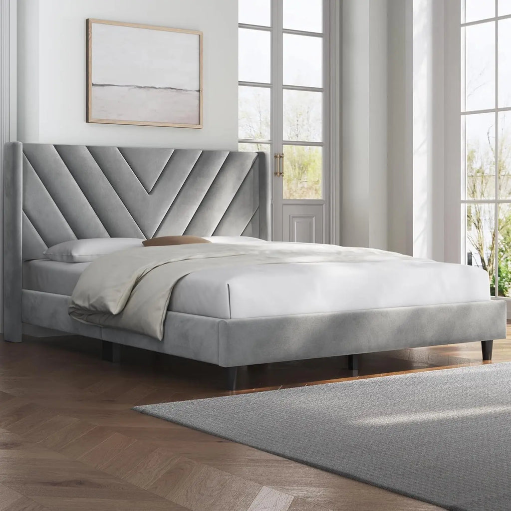 Queen Bed Frame Upholstered Platform Bed