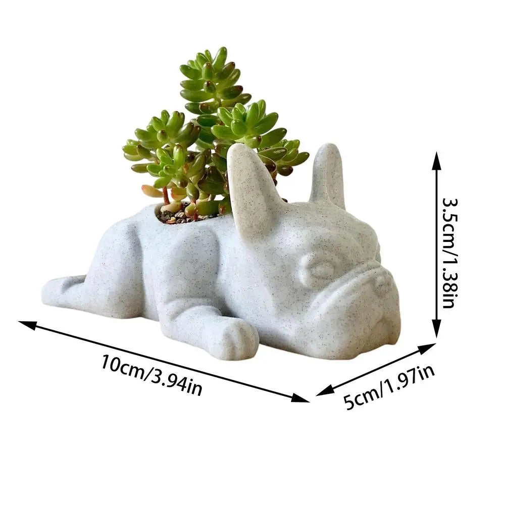Mini French Bulldog Plant Planter