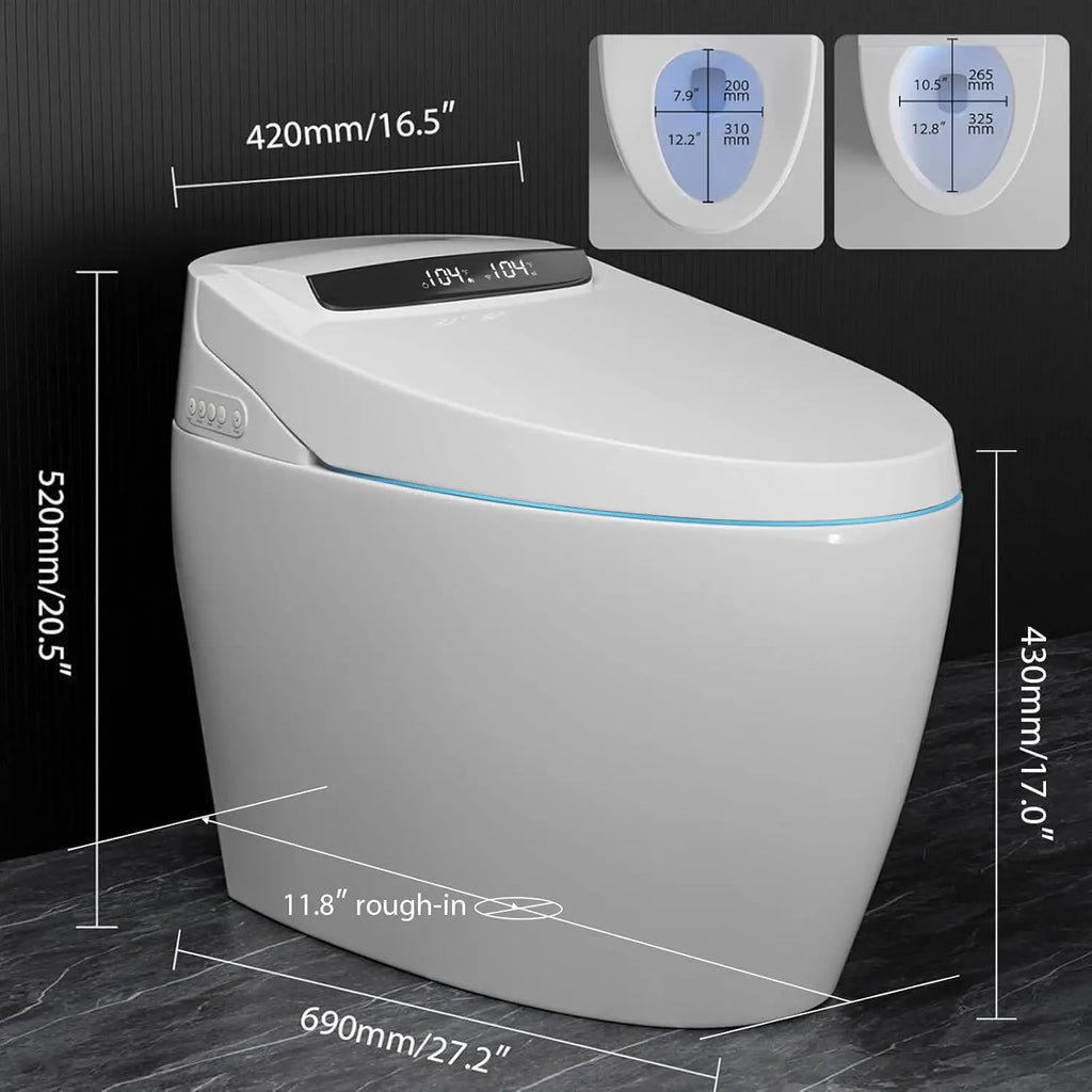 Foam Shield Smart Toilet with Bidet Built-in