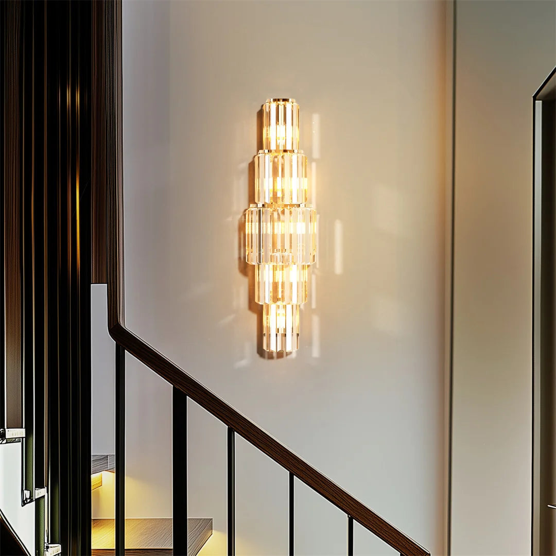 Modern Crystal 3-Layer Wall Lamp