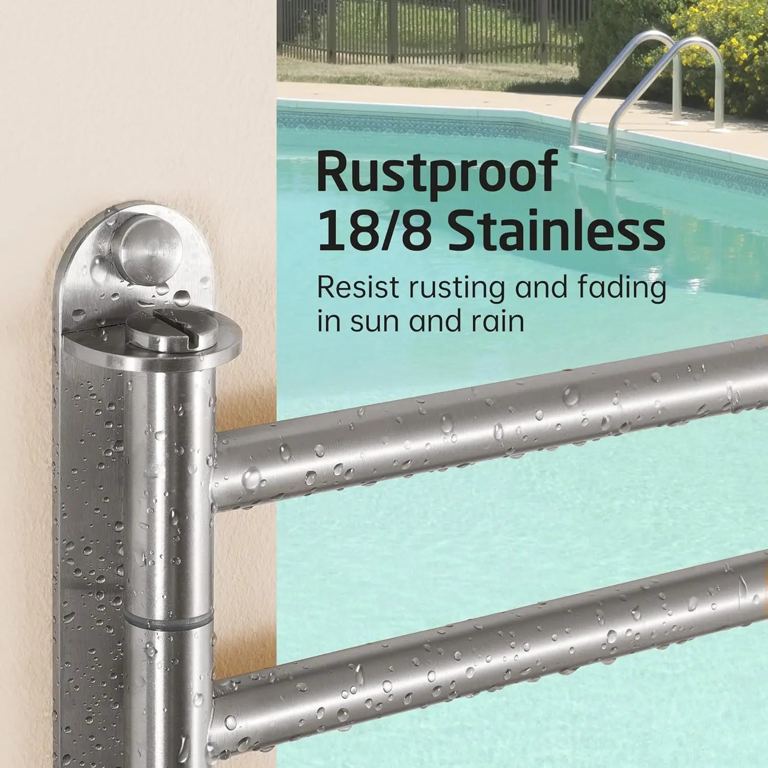 Extra-long rotating towel bar