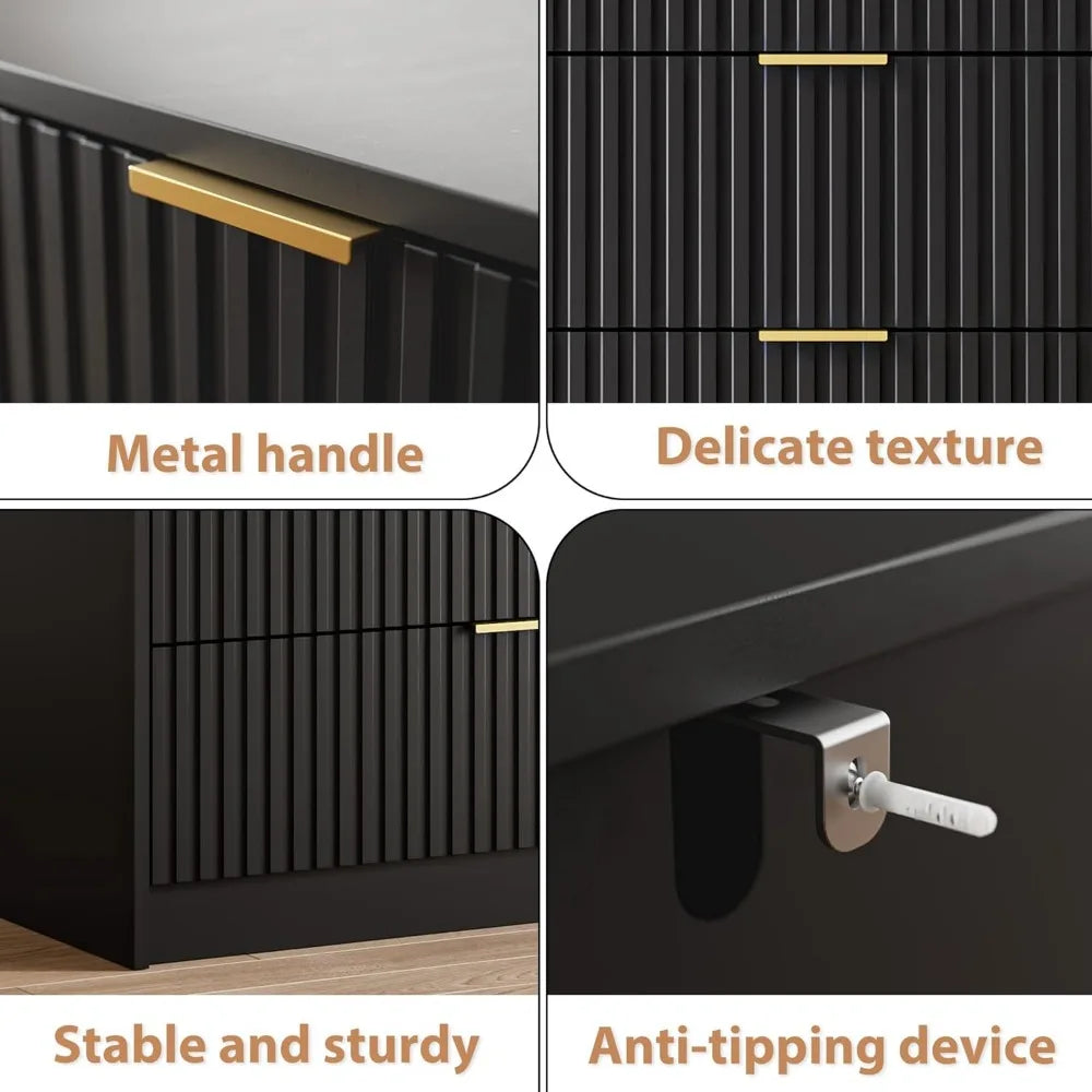 Black 9 Drawer Dresser