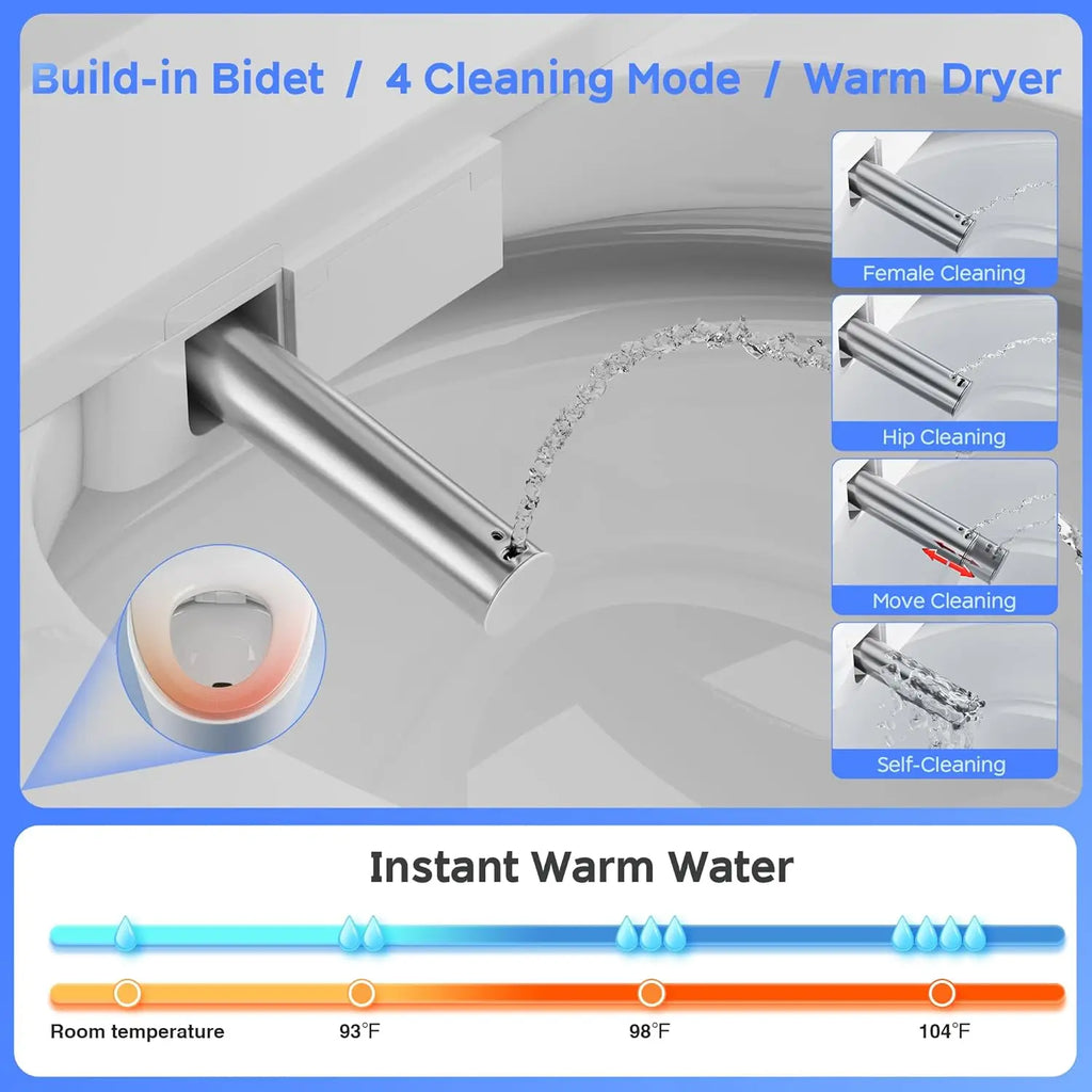 Foam Shield Smart Toilet with Bidet Built-in