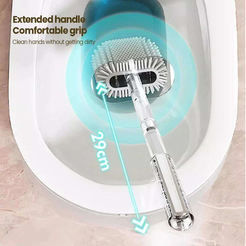 Wall Mounted Toilet Brush With Glacier Pattern