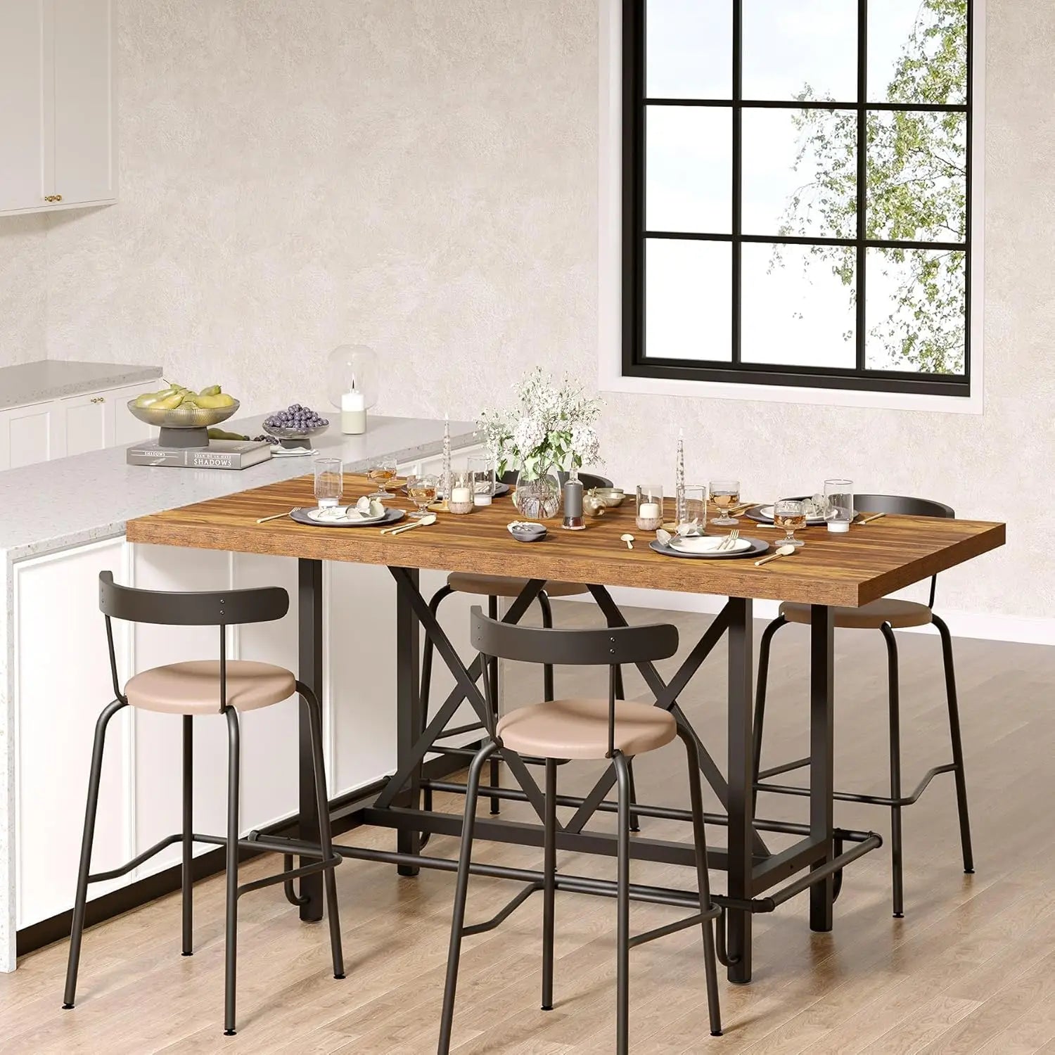 6 - Person Wood Dining Table