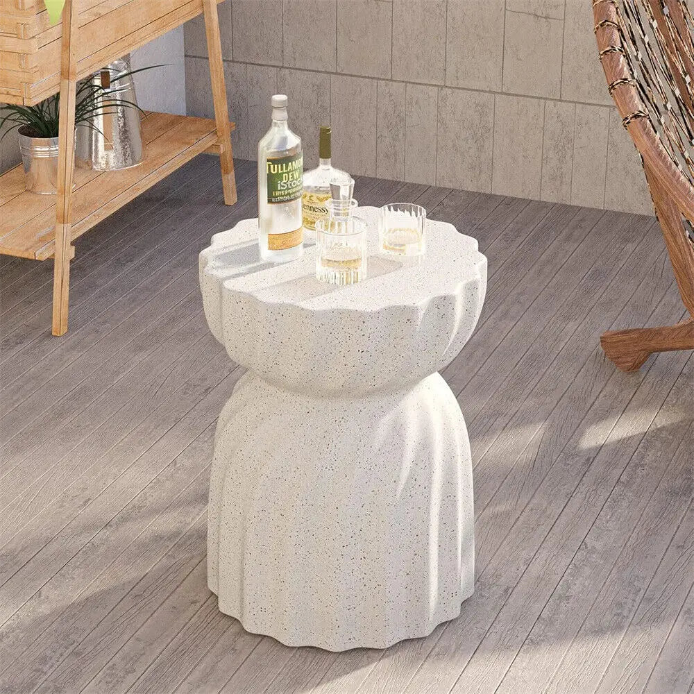 Contemporary Lightweight Concrete Accent Side Table