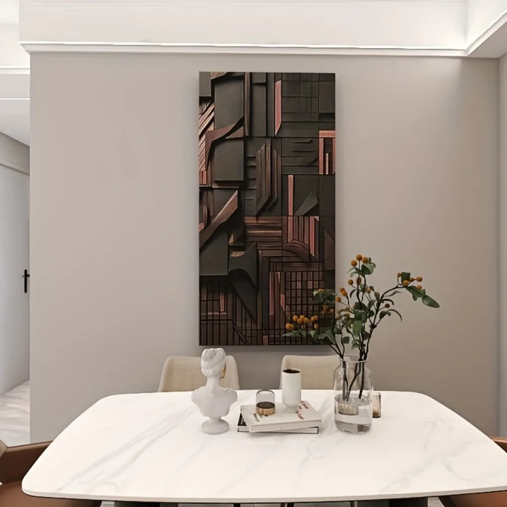 Abstract geometric canvas wall art