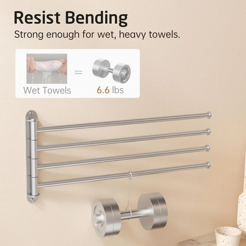 Extra-long rotating towel bar