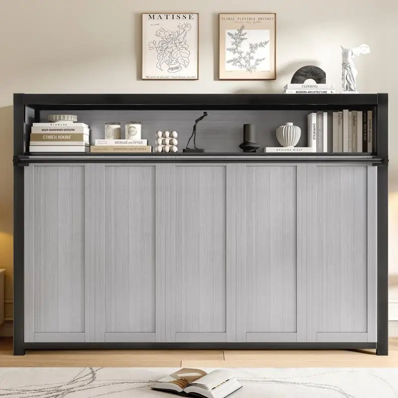 Twin Murphy Bed with Shelves