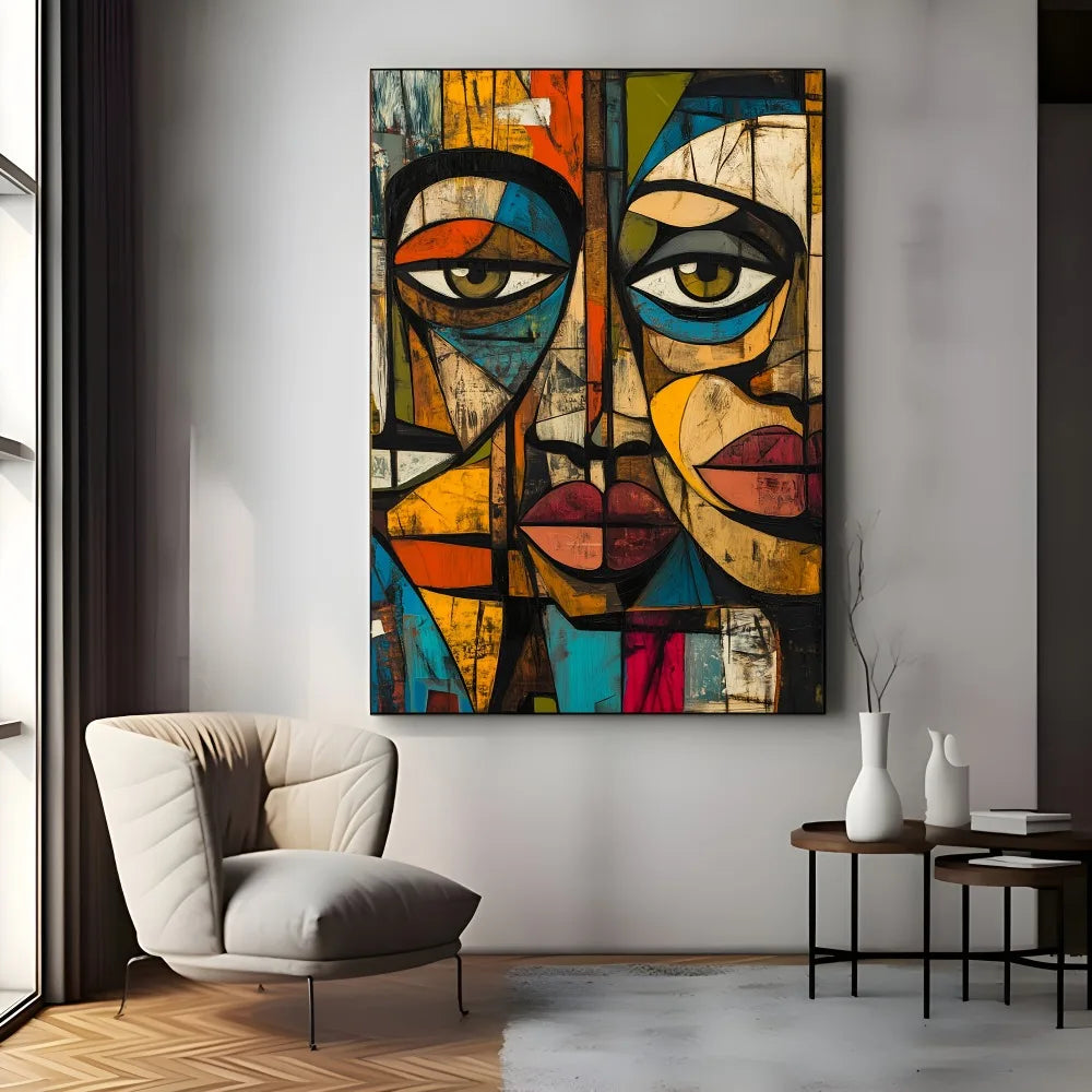 frameless modern African abstract art canvas print