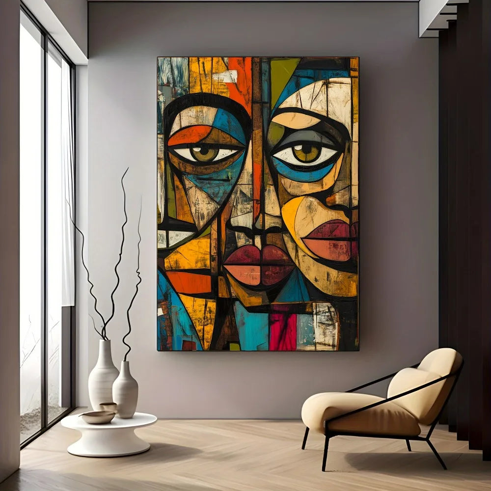 frameless modern African abstract art canvas print