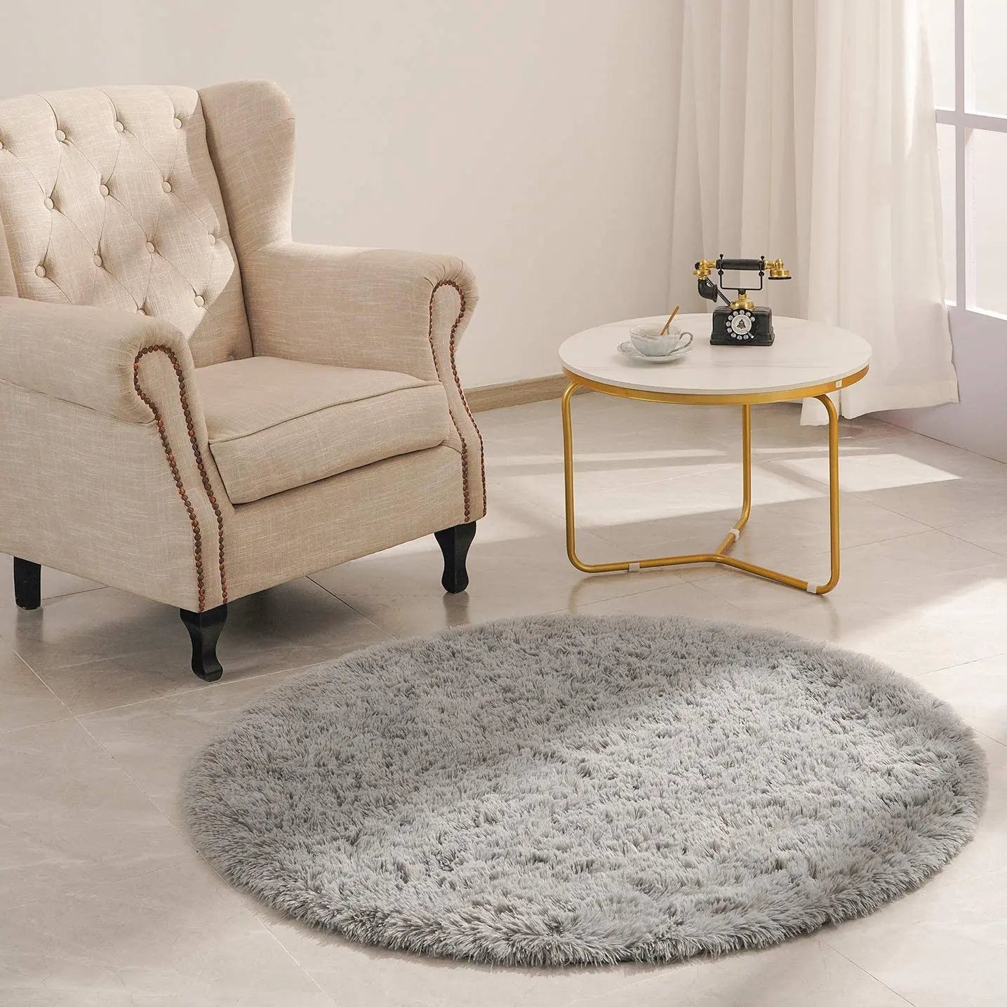 Round Thick Carpet Large Area